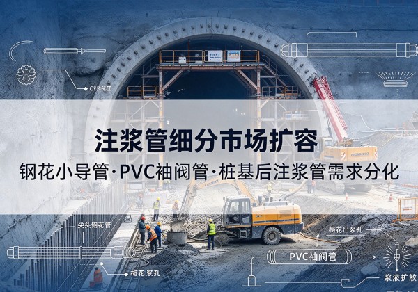 天台注浆管细分市场扩容，隧道钢花小导管、PVC 袖阀管、桩基后注浆管需求分化